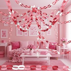 600 Sheet Paper Chain Garland Strips 1×8 Inch with Double Sided Tape, DIY
