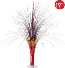 2-Pack Metallic Spray Centerpiece, Rainbow Multicolor Decoration for Birthday