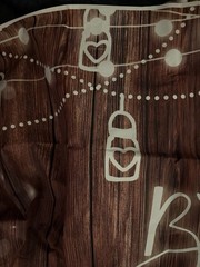 Engagemnt Decor Set Woodgrain Backdrop 3 Bottle Foil Balloons Naps& tble# frames