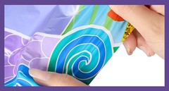 2 Pieces Mermaid Party Tablecloth Plastic Mermaid Party Supplies Disposable