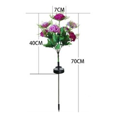 Solar Carnation Garden Lights with Waterproof IP65 LED Stakes for Yard