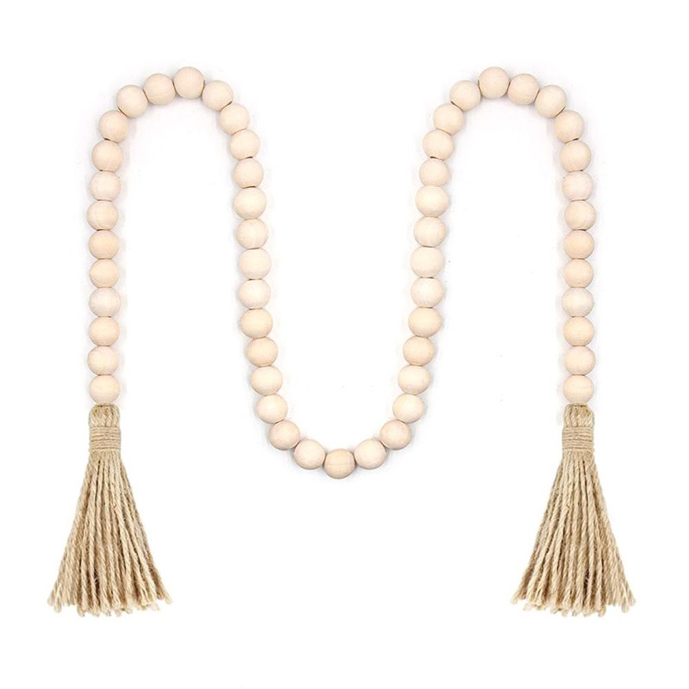 Tassel Enhanced Wooden Beads Suitable for Creative Decorating Projects