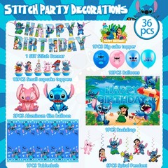 Lilo and Stitch Party Supplies Stitch Birthday Decorations Balloons Set Backdrop