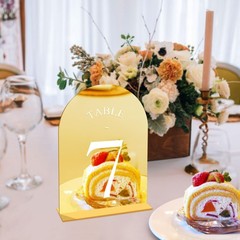 Joyit Arch Wedding Table Numbers 1-10 Stands 5 X 7 Acrylic Mirrored Gold Table