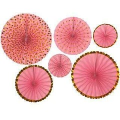 Colorful Paper Fans Party Decorations Hanging Decor Birthday Bridal Pink Blue