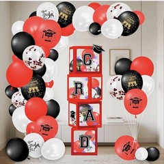 Graduation Decorations 2026 107 Pcs Balloons Light Boxes Set