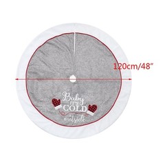 Minimalist Gloves Pattern Christmas Tree Skirts Soft Thick Non-woven Tree