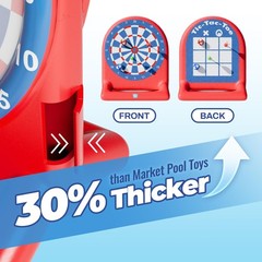 Kids Inflatable Dartboard Pool Toy, Fun Swimming Pool Soft Ball Toss Game, Ou…