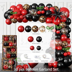 258Pcs Cheetah Print Birthday Decorations, One-Stop Set for 25 People, Includes