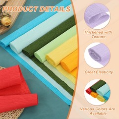 Crepe Paper, 7.9ft Long 20 Inch Wide Light Purple Crepe Paper Roll