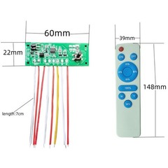 Solar Garden bright Circuit Board with Remote Control for Dual White Yellow LEDs