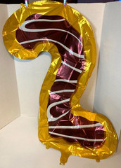 Brown Donut #2 Shape Foil Balloon for Sweet Celebrations Mylar Balloon Decor