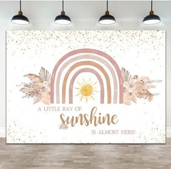 Ticuenicoa 7×5ft Boho Rainbow Baby Shower Backdrop A Little Ray of Sunshine….