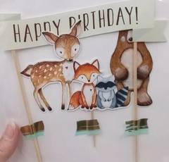 Party Decorations Happy Birthday Banner Ballons & More – Woodland Animals Child
