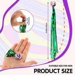 Leyndo 100 Pcs Colorful Streamer Balls Rubber Comet Ball Decorations for Part…