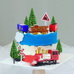 21PCS Train Cake Decorations & Toppers – Birthday Party Supplies, Mini Train Toy