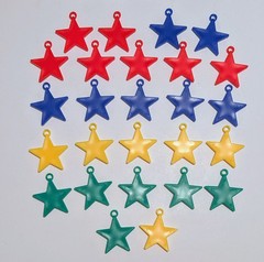 26 Balloon Weights Star Red/Yellow/Blue/Green 8 Gram NEW! Birthday & More