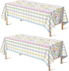 Easter Decorations – Rabbit Eggs Disposable Plastic Tablecloth Rectangular | Eas