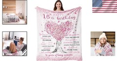 16th Birthday Decorations – Floral Throw Blanket