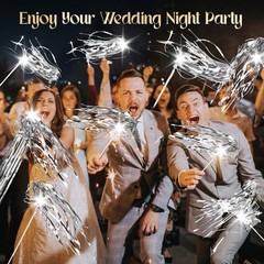 100 pcs Wedding Wands Light up with LED Tinsel Wedding Streamers for Wedding …