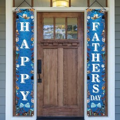 Happy Fathers Day Decorations First Porch 12×71 inches, Black