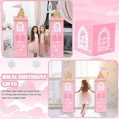 13 Pcs Princess Party Decorations Pink Princess Cardboard Castle Playhouse La…