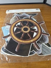 Vintage 1986 Beistle 16″ Nautical 2-sided Diecut Cutouts 5 Pack Decorations RARE