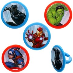 24 Marvel Avengers Rings | Super Hero Cupcake Toppers For Parties & Celebrati…