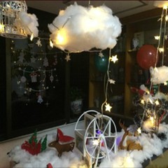 3D Artificial Clouds Wedding Party White Fake Cloud Cotton Home Stage Decor Prop