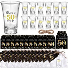 Pickmesh 50 Sets Black Gold Birthday Party Favors for Guests Souvenir Multico…