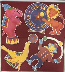 Vtg Beistle Circus Animal Cutouts LION MONKEY ELEPHANT SEAL 16” 1990 Party Set