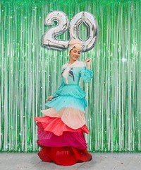 Foil Fringe Curtain Backdrop 3 Pack, 3.2 x 8.2 FT Party Decorations | Green
