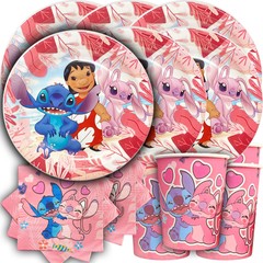 lilo stitch angel Party Supplies happy birthday centerpiece decoration cup plate