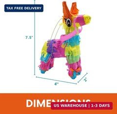 4E’s Novelty 6 Pieces Mini Pinata 4×7″ – Fiesta Party Decorations, Mexican Cinco