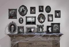 DARK MANOR Wall Frame Cutouts Halloween Party Decoration Ghosts Haunted House