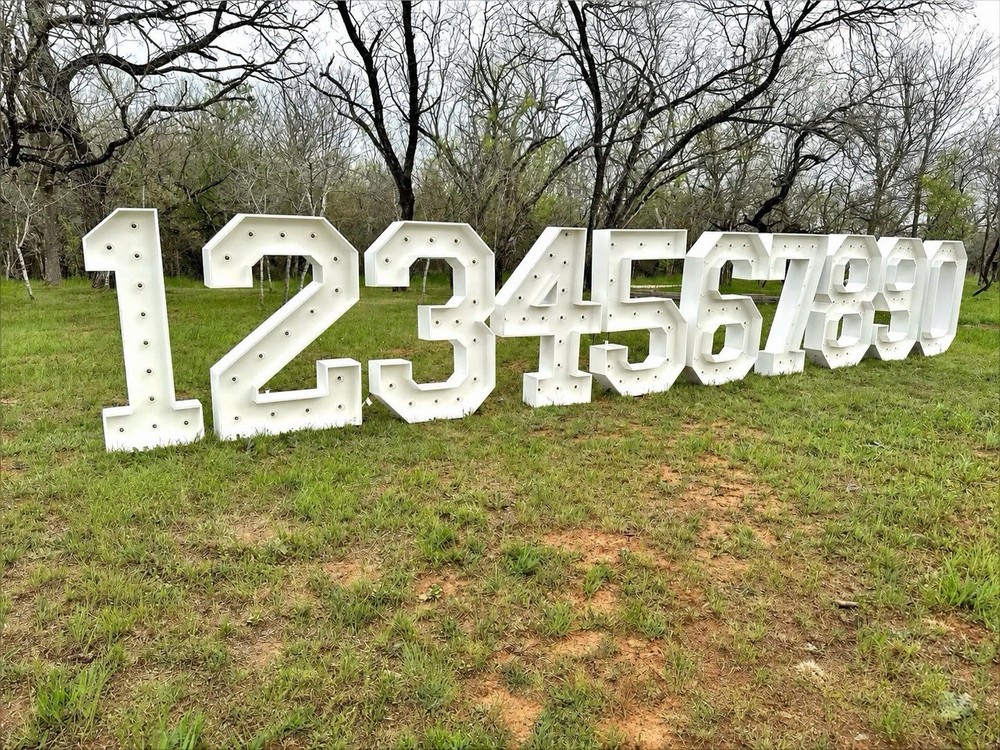 Marquee Numbers 0-9 Frame with Lights 3ft