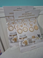 GOLDEN-60TH/HAPPY BIRTHDAY DECORATING KIT/Lot Of 2/NEW