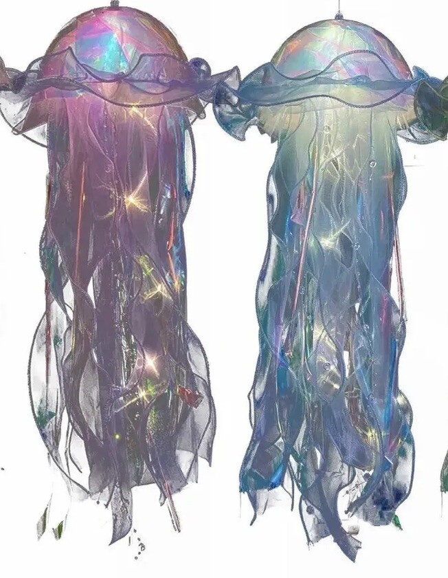 Jellyfish Lantern Ambient Light Ocean Theme Party Lighting 15×7 “ You Pick Color