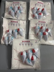 72″ Red White Blue Ice Cream Cone Banner Party Decor Summer Lot of 5