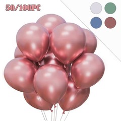 50pcs 12″ Multicolor Latex Metallic Balloons Foil Letter Balloon for Party Décor