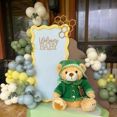 Blue and Green Balloons Sage Green Dusty Blue Yellow White Sand Balloons
