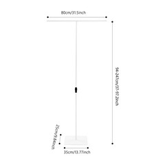 2PCS White Wedding Backdrop Stands,94-247cm Height Adjustable Backdrop Stands