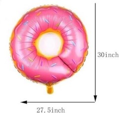 Pink Donut Shape Foil Balloon for Sweet Celebrations Mylar Balloon Decor New