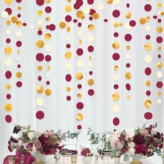 46 Ft Maroon Gold Party Decorations Burgundy Beige