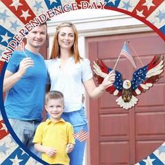 Patriotic Eagle Door Hanger – 250th Anniversary Independence Day Decor
