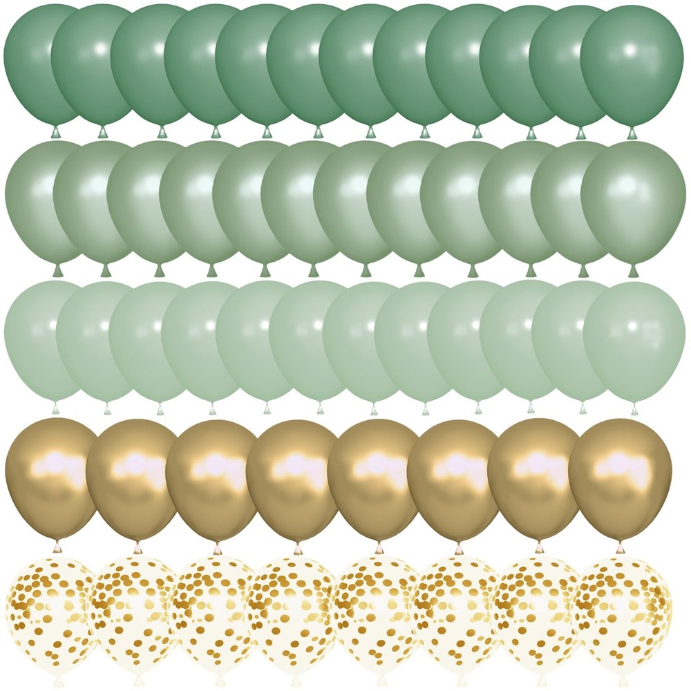 72Pcs Sage Green Balloons Set, Green Latex Balloon with 12inch Pearl Metallic…