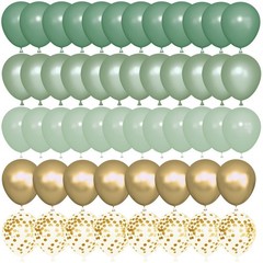 72Pcs Sage Green Balloons Set, Green Latex Balloon with 12inch Pearl Metallic…