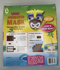 2006 Talking Tiki Face Mask Moving Eyes Motion Activated Luau Animated See Video