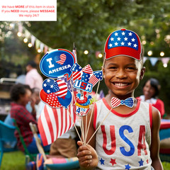 250th Anniversary Independence Day Photo Booth Props with Sticks,4th of July