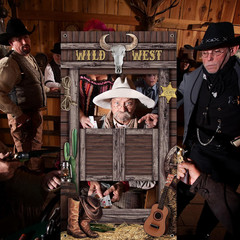 Wild West Party Decorations Western Cowboy Photo Booth Prop West Themed Door Ban